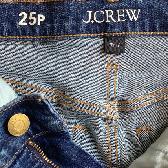 EUC J. Crew Slim Demi Boot Jean, Blue, Size 25 Petite - Picture 7 of 16